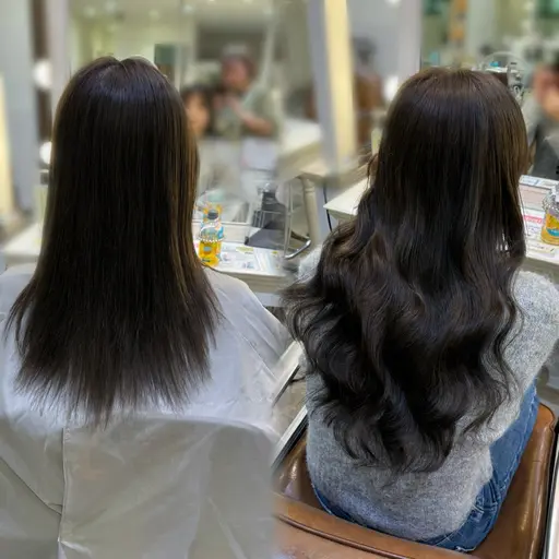 （💥今月限定💥）🤍ロングにイメチェン🤍長さだし エクステ60本＋エクステカット