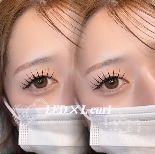 【2月限定🤍】【LED×束感eye】Lcurl flatlash 80本+coating🧁￥7500→￥5500