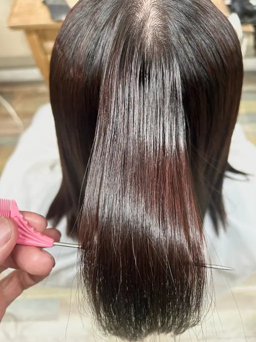 【1日3名限定】 暖色、寒色、白髪染めも◎艶カラー➕選べるトリートメント付き！