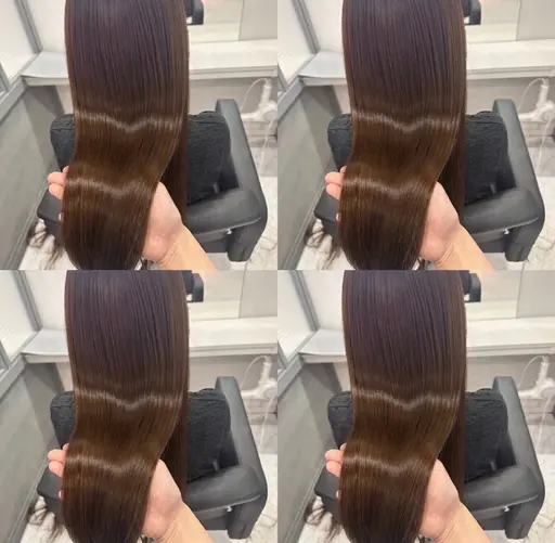 🔹プチ髪質改善🔹前髪顔周りカット➕ケアカラー《前処理付き》 ➕超音波2stepトリートメント【艶髪/美髪/韓国ヘア】