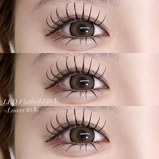 ❌オフ無❌LED✨フラットマットラッシュ140本【Trコーティング付】