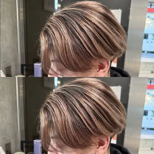 メンズカット+バレイヤージュカラー(ブリーチ1回)+クイックトリートメント