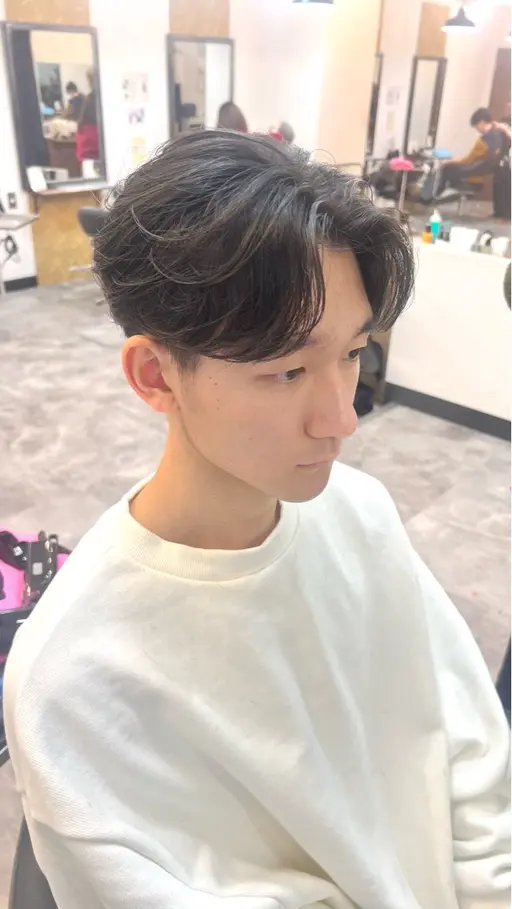 -人気No.1- カット+カルマパーマ【ナチュラル/センターパート/毛流れ/新宿/色気】