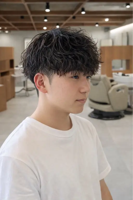 (毎朝のセットが簡単♩)✨メンズカット＋ニュアンスパーマ