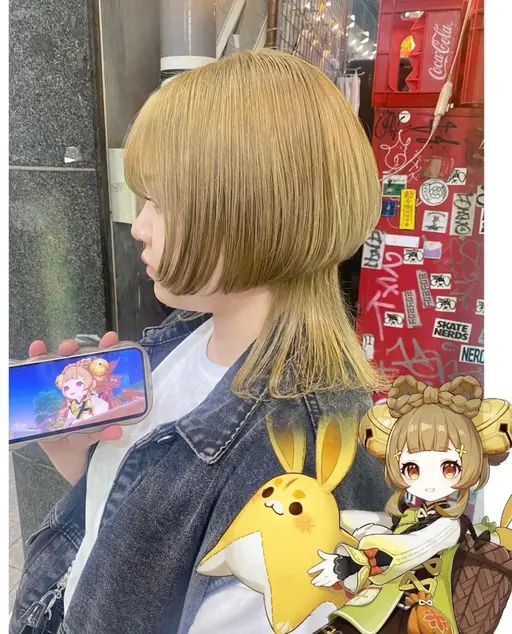 🥣ブリーチ１回＆全体カラー🎨3色まで選択🆗《ブリーチカラー》