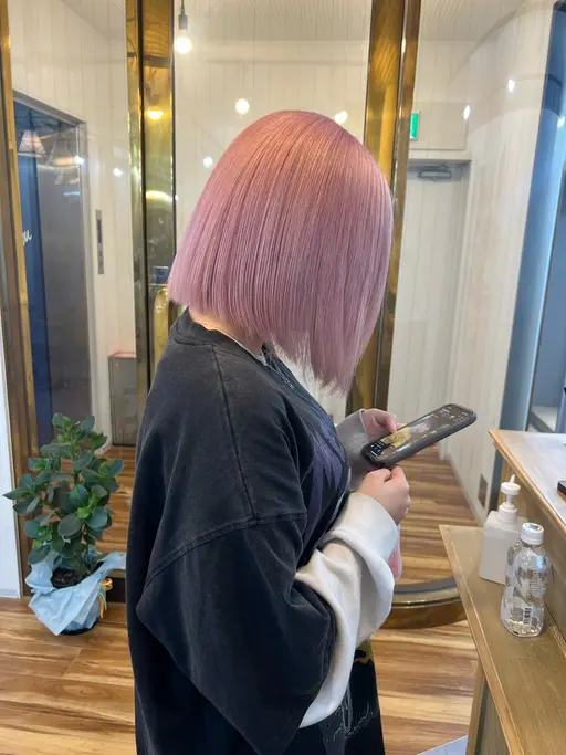 学生限定✨️暖色ダブルカラー(ケアブリーチ)➕トリートメント