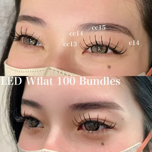 🖤LED×ダブルフラット80束(160本)🖤コーティング付(＋¥500で本数変更◎)※オフ¥500