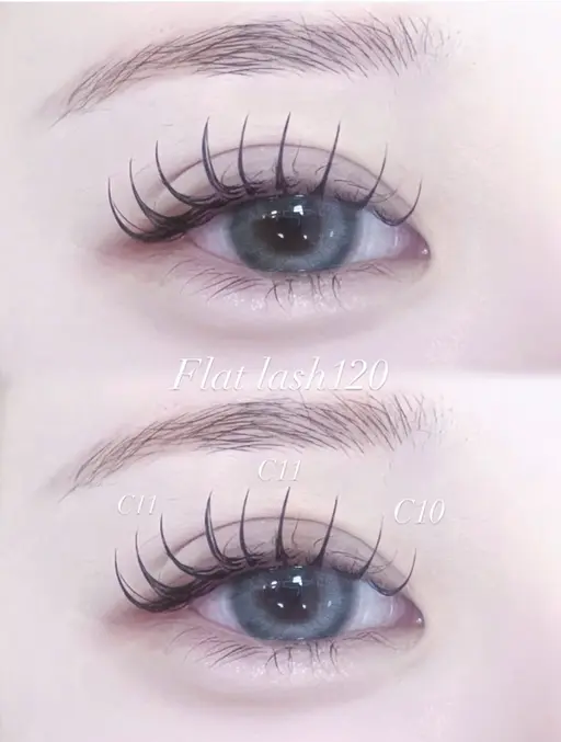 人気No.1🪄マツエク120本（フラットラッシュ）🩶束感コーティング《LED変更+2200》