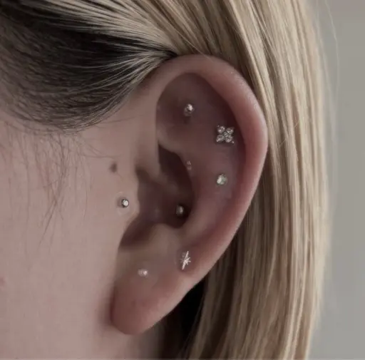 耳ツボジュエリー💎パーツ12粒➕お土産2粒➕簡単な耳ほぐしマッサージ