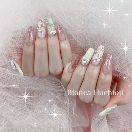 〈ゴテゴテやりたい方必見🎀〉オフ込やり放題ハンドネイル🧸 パラジェル/バイオ/八王子