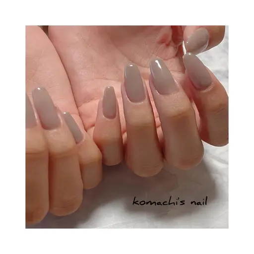 ワンカラーネイル　アセトンオフ込み　長さだし不可