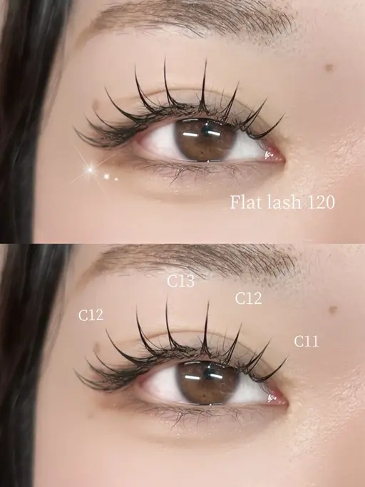 🎠平日限定🎠フラットラッシュ120本|束感コーティング付き🎡 ⸝⋆