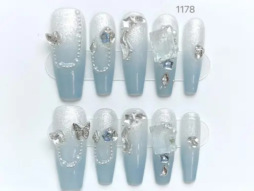 ⏰【時短施術】⏰魅力倍増✨現品プレミアムネイルチッププラン💅🌸上品な指先に変身！