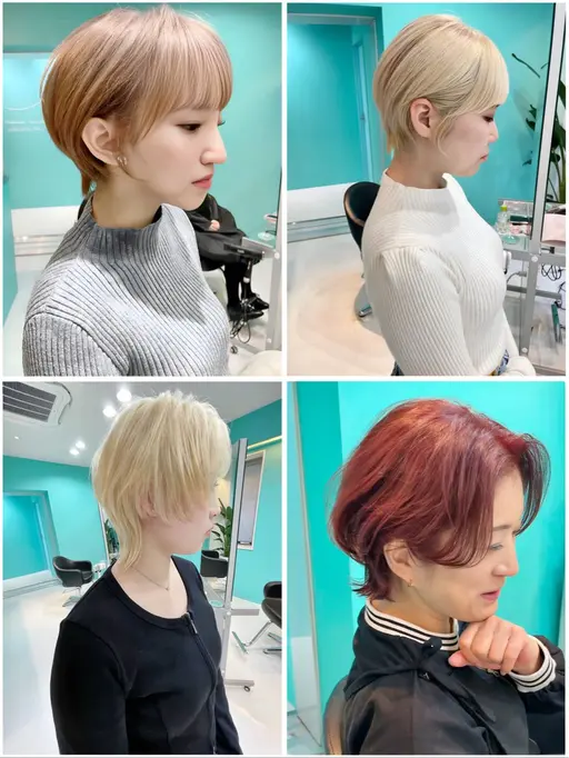 【ショート限定リタッチ3cm以内】カット＋ダブルカラー(ブリーチあり/なし)＋艶☆☆髪質改善TR