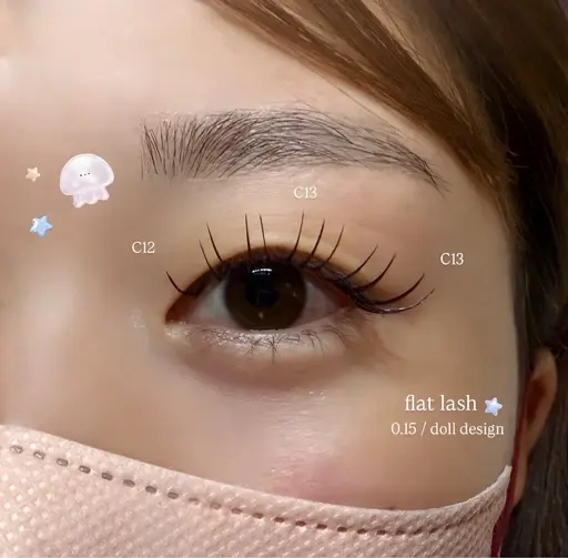 minimo限定価格🧣♡［初回オフ・コーティング付］フラットラッシュ80本‎🤍