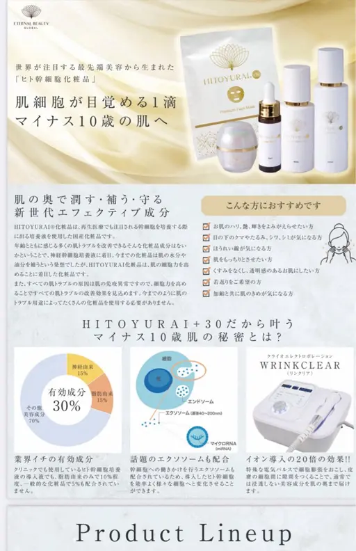 エクストロポレーション　幹細胞エステ