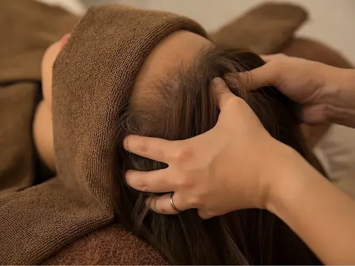 ドライヘッドスパ60分コース(頭、デコルテ、肩、首、お顔、手、腕)⚠︎60分の中にカウンセリングお会計の時間も含まれます