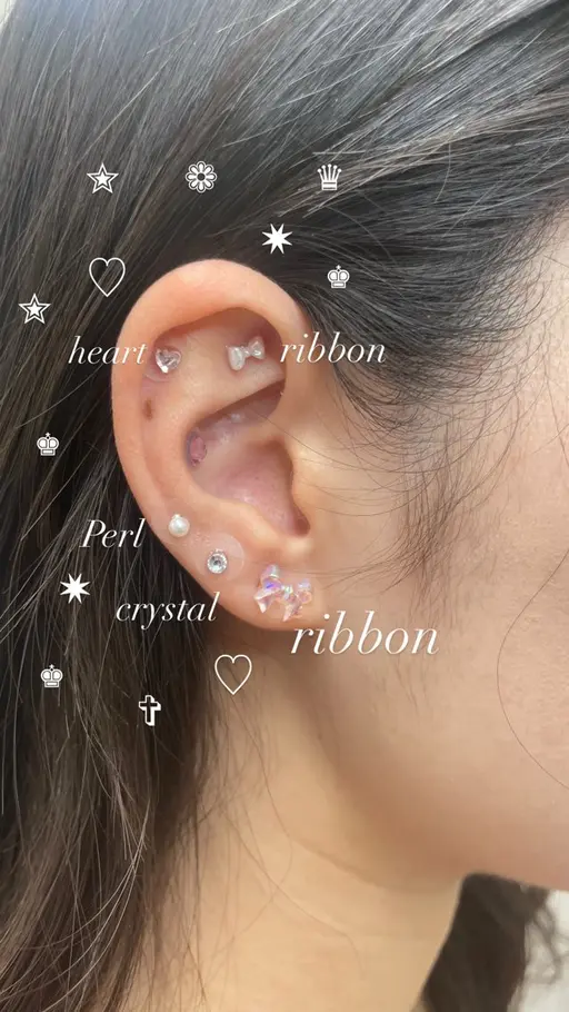 【SNSで話題】💎耳ツボジュエリー💎6粒つけ放題【2200】