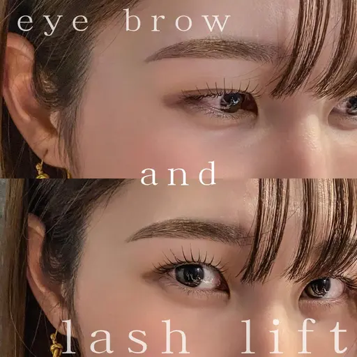 💎眉＆まつ毛set💎選べるまつげパーマ×美眉アイブロウスタイリング🇫🇷まつ毛集中トリートメント付き♡