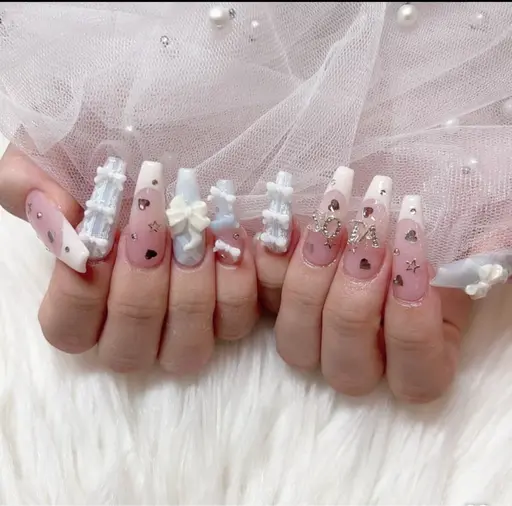 [ハンドネイル]   長さ出し10本アートパーツつけ放題　10500円