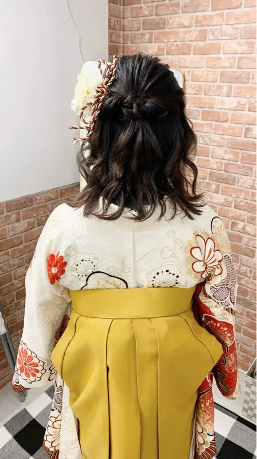 卒業袴お着付け&ヘアセット　予約リクエスト限定🌈早朝7:00​〜​10:00+¥1,000