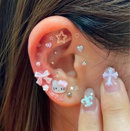 【耳ツボジュエリー】6粒付け放題