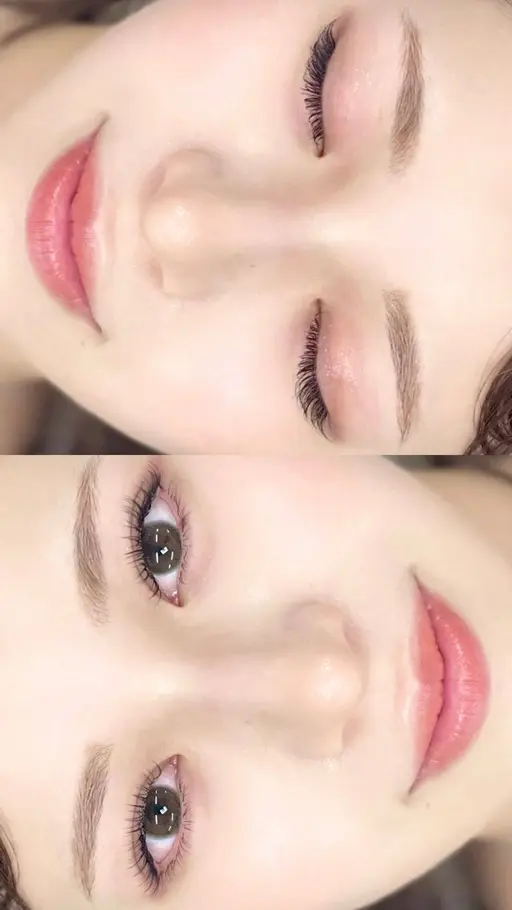 【二重限定撮影モデル】外側濃いめのグラデーション仕上げミンクラッシュ120本《似合わせデザイン》募集規定あり