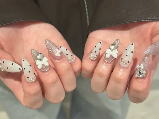 長さだし120分付け放題コース🤍/ワンホン/ロングネイル