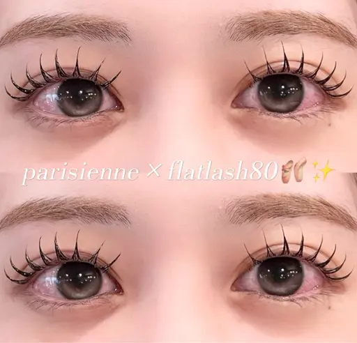 【ミニモ限定クーポン🌙】パリエク＋フラットラッシュ時間内つけ放題(140​〜​160本目安)【再来+¥500】