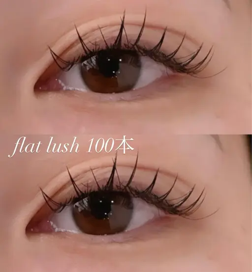フラットラッシュ100本♥オフあり♥アイシャンプー込