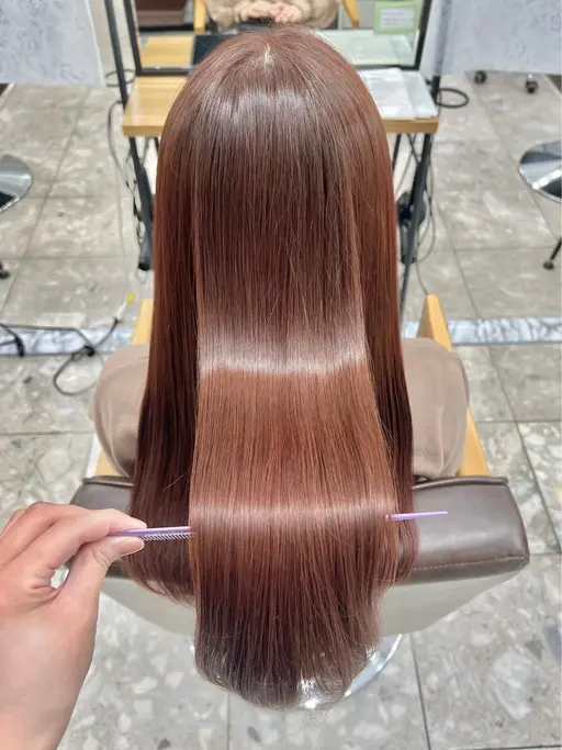 縮毛矯正+トリートメント　¥15400→7700