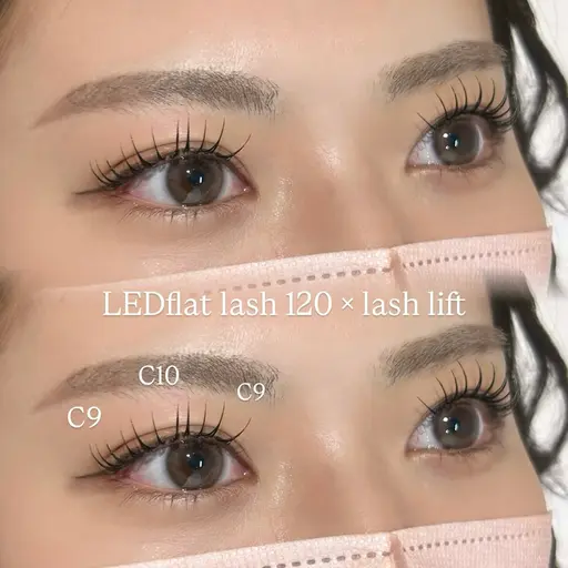 【2/23 15:15ご来店限定】LEDフラットラッシュ120本×パーマ(オフ有+15分500円)