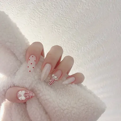 💖【韓国/中国ネイル】ワンホンお任せパーツ付き