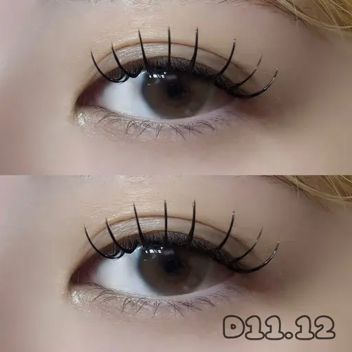 フラットラッシュシングルエクステ120本/付け足し◎