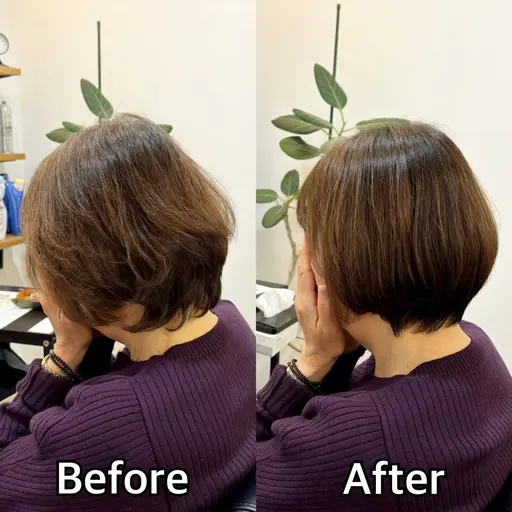 似合わせカット&高純濃度炭酸泉&傷まない白髪染め酸性カラー