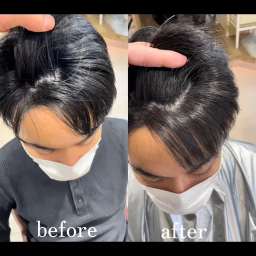 【☔️雨にも負けない☔️】💈men'sカット+前髪縮毛