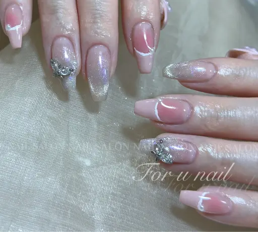 （チップ長さだし）🫧持ち込みデザイン6本パーツつけ放題