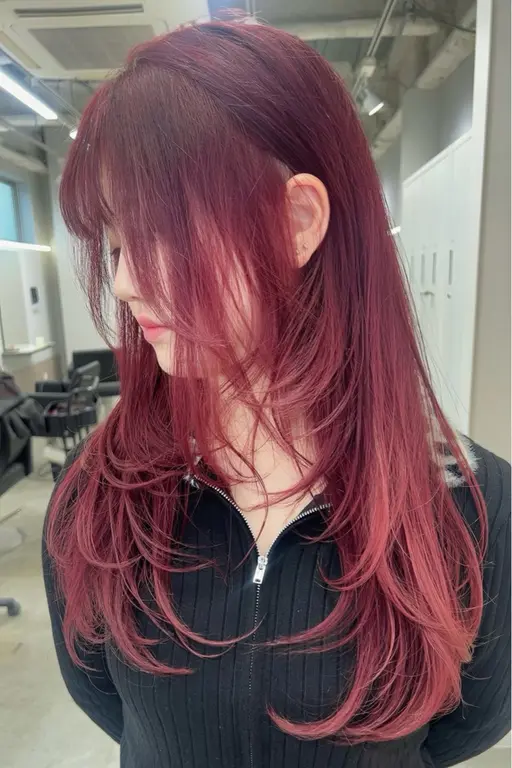 顔周りレイヤーカット✂️➕ブリーチ込Wカラー✨（超音波アイロン付きトリートメント🎀）