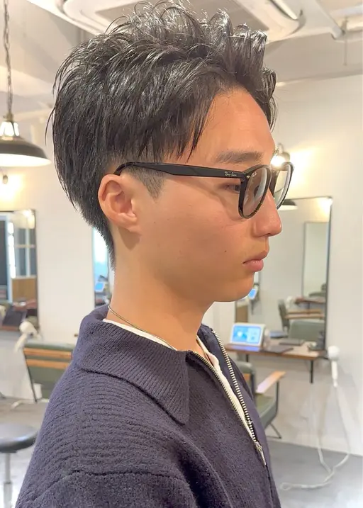 深夜🈹目元も髪型も清涼感ある爽やかな印象に❕メンズデザインカットシャンプー+眉カット