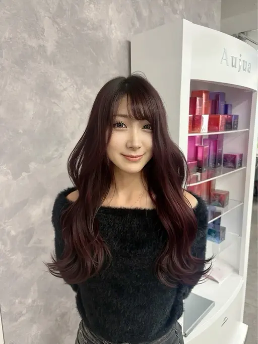 【３０日限定❄️】ブリーチ無しダブルカラー✨＋トリートメント#ワインレッド#ボルドー#ピンクブラウン