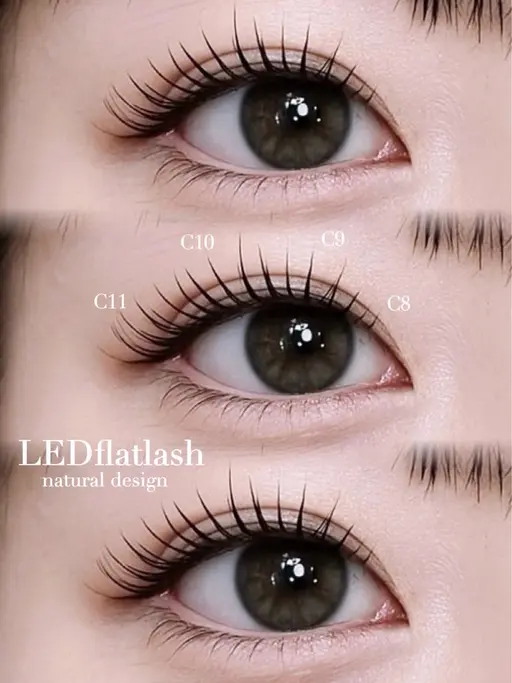 LEDエクステ100本仕上げ🦋施術時間60分