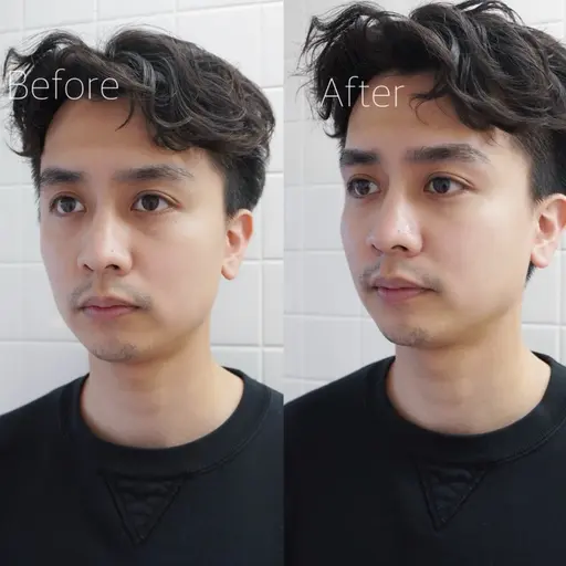 眉waxパーマ　HBL撮影モデル(毛の短い方、骨格に沿わない形をご希望の方はご遠慮ください)男性限定