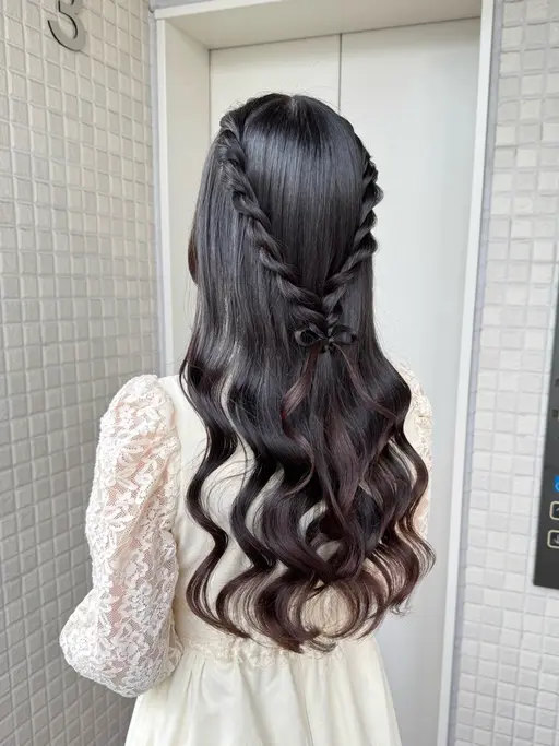 3月卒業式ヘアセット🎀6:00から可能!友達同士🙆🏻♀️