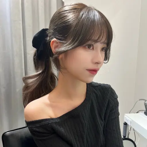 【人気No.2🎀】似合わせ顔周りカット＋Premiumケアカラー＋高保湿2Stepトリートメント💖コテ巻き仕上げ