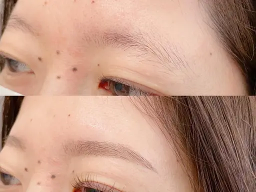 アイブロウWAX脱毛▶︎メイクお仕上げ