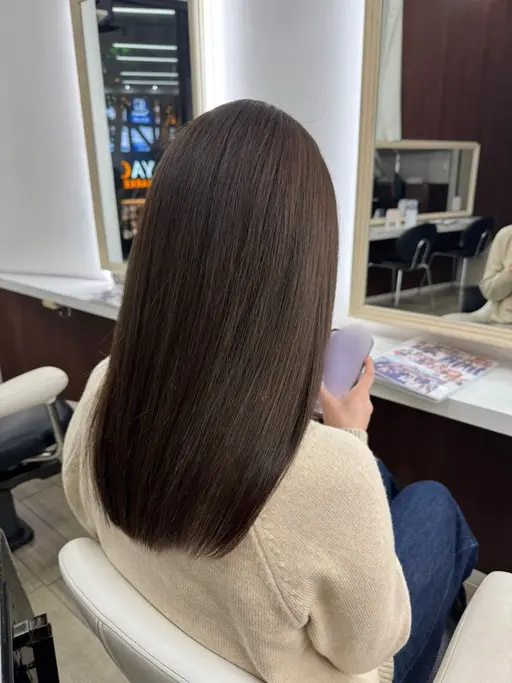 髪質改善カラー（ブリーチなし）+スタイリング