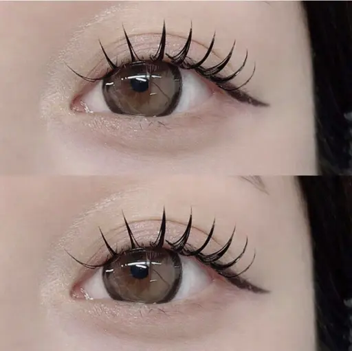 フラットラッシュ✨120本 コーティング付き(オフなし)LED付き