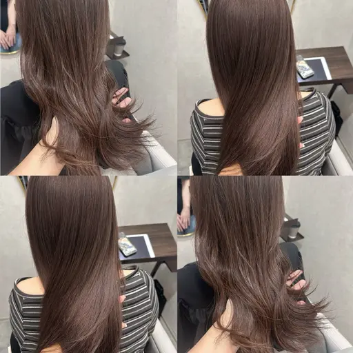 🍂ミニモ限定メニュー🍂透明感カラー＋オーダーメイドトリートメント無料✨【透明感ツヤ髪質改善カラー】