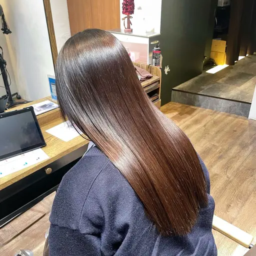 縮毛矯正+最高級ヘアトリートメント【Aujua or TOKIO】