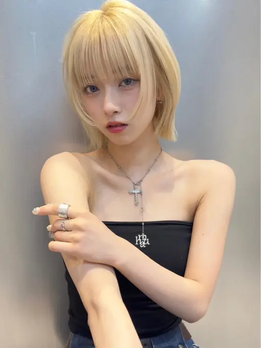 《先着1名様/モデル募集》🇰🇷‪切りっぱなしボブカット➕透明感カラー➕保湿TR【トーク・予約リクエストでご予約◎】